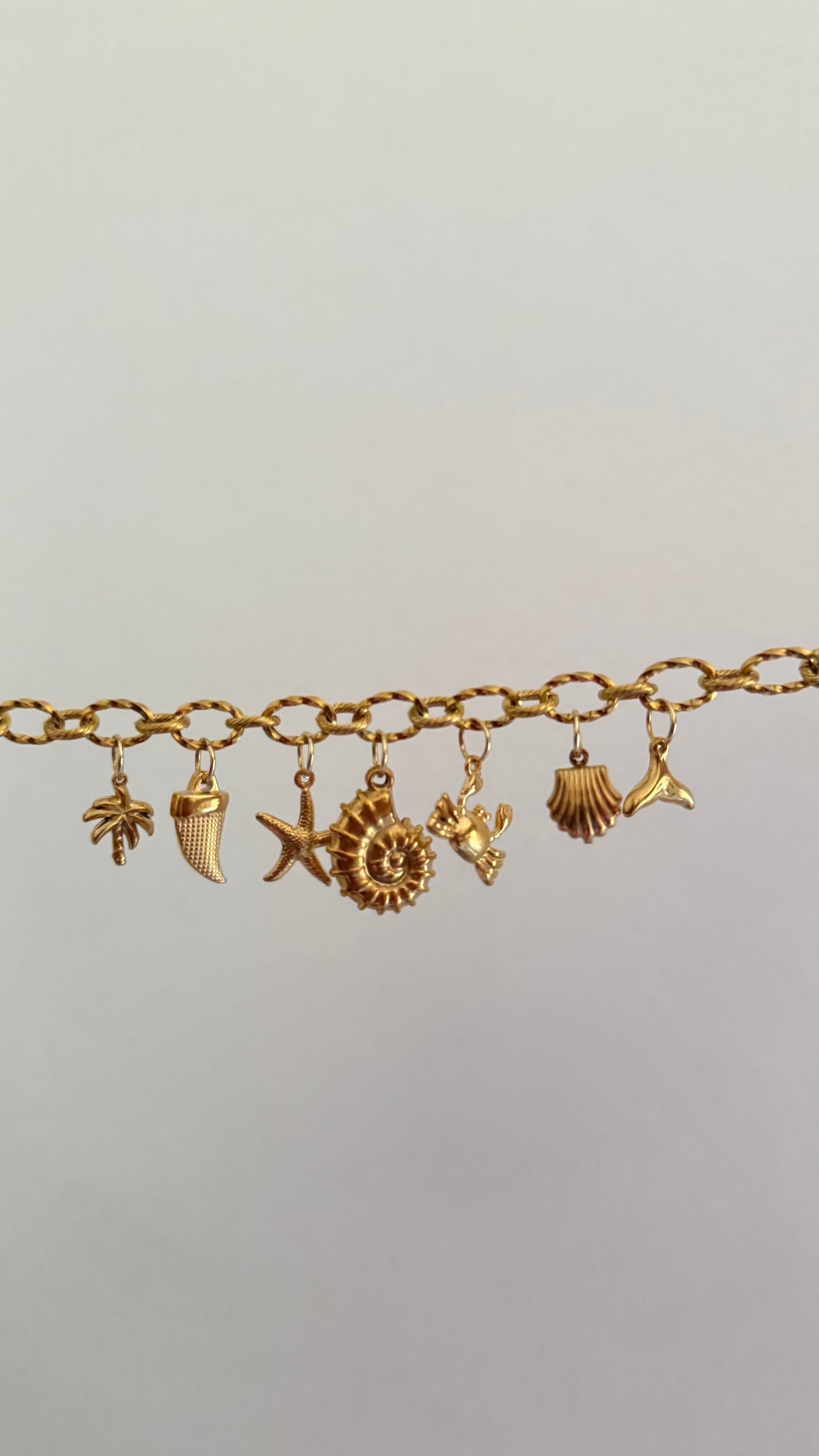 ‘Life’s a Beach’ Gold Charm Necklace
