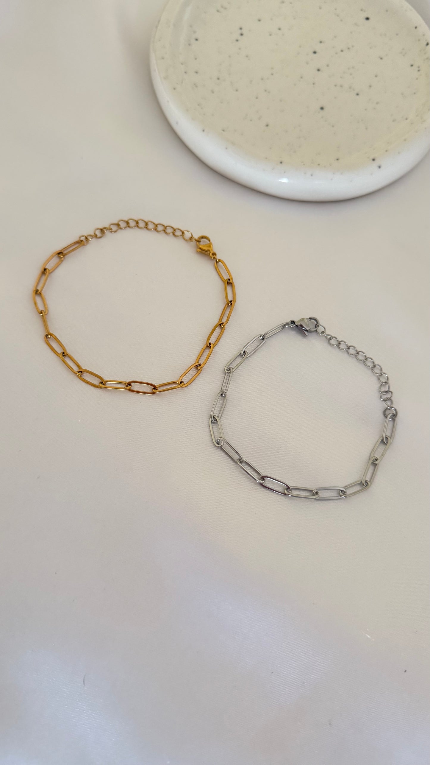 Stainless Steel Paperclip Bracelet Chain