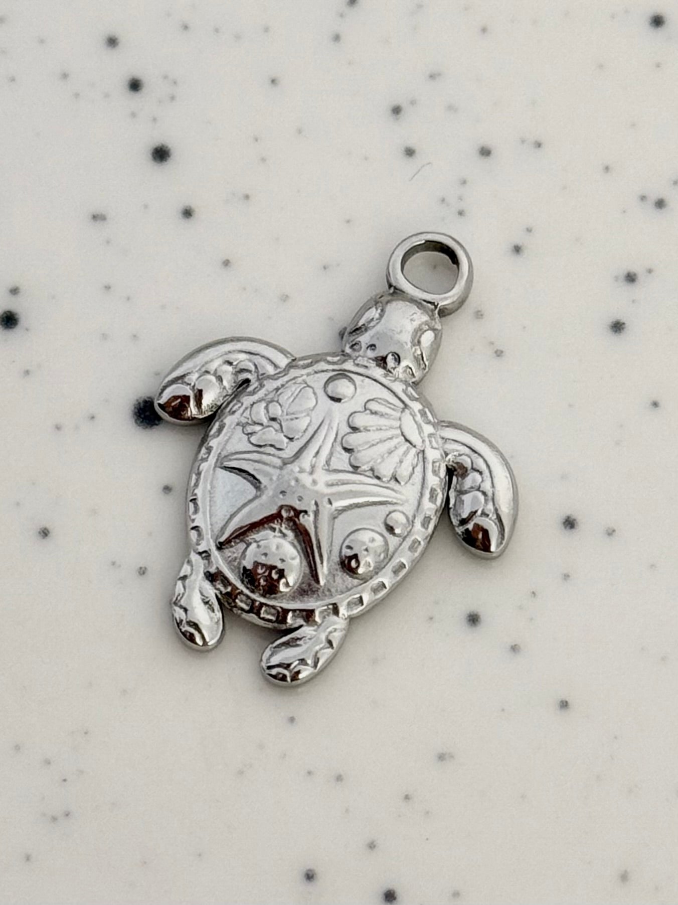 Turtle Silver Charm