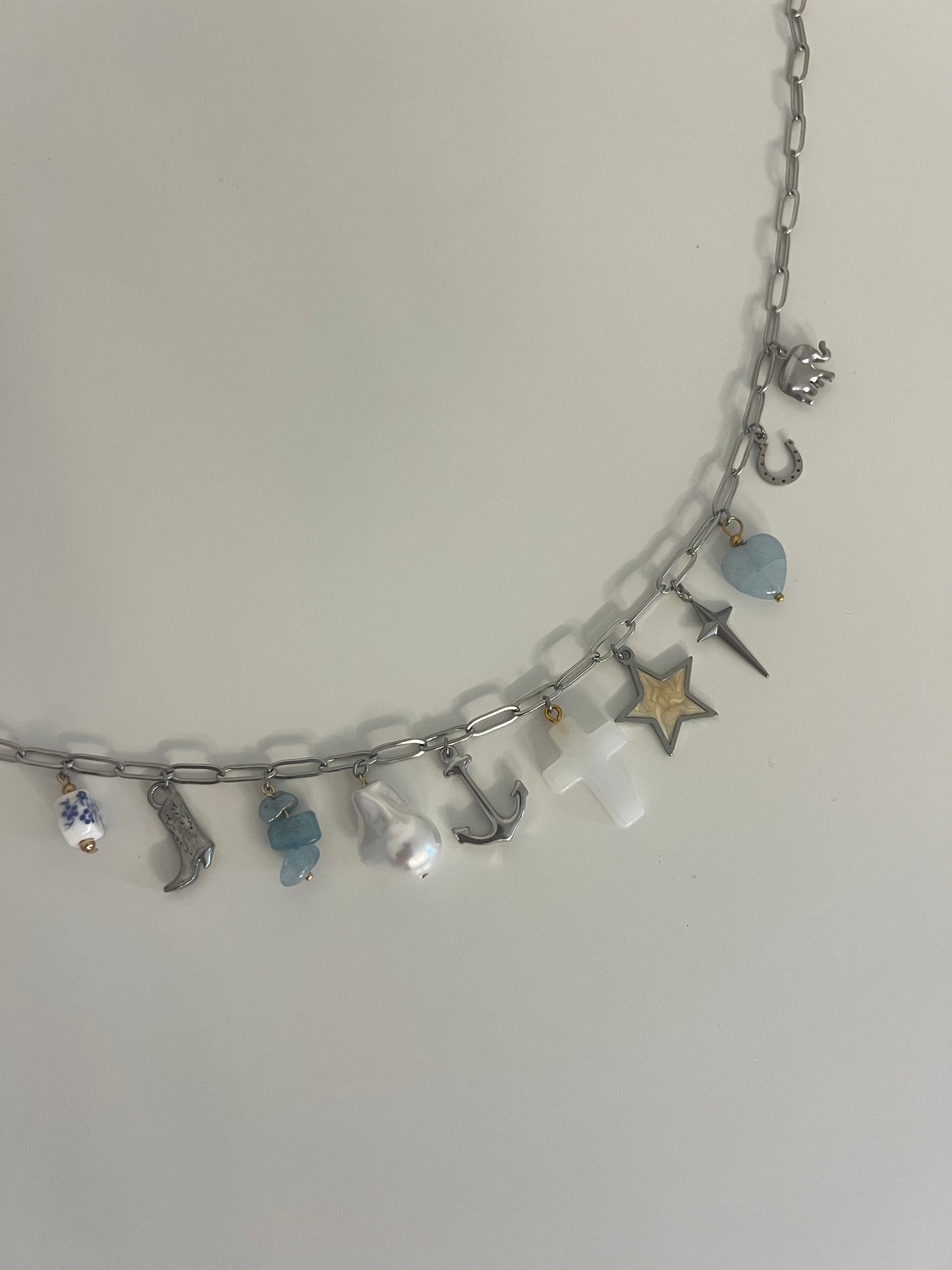 Silver Coastal Cowgirl Charm Necklace