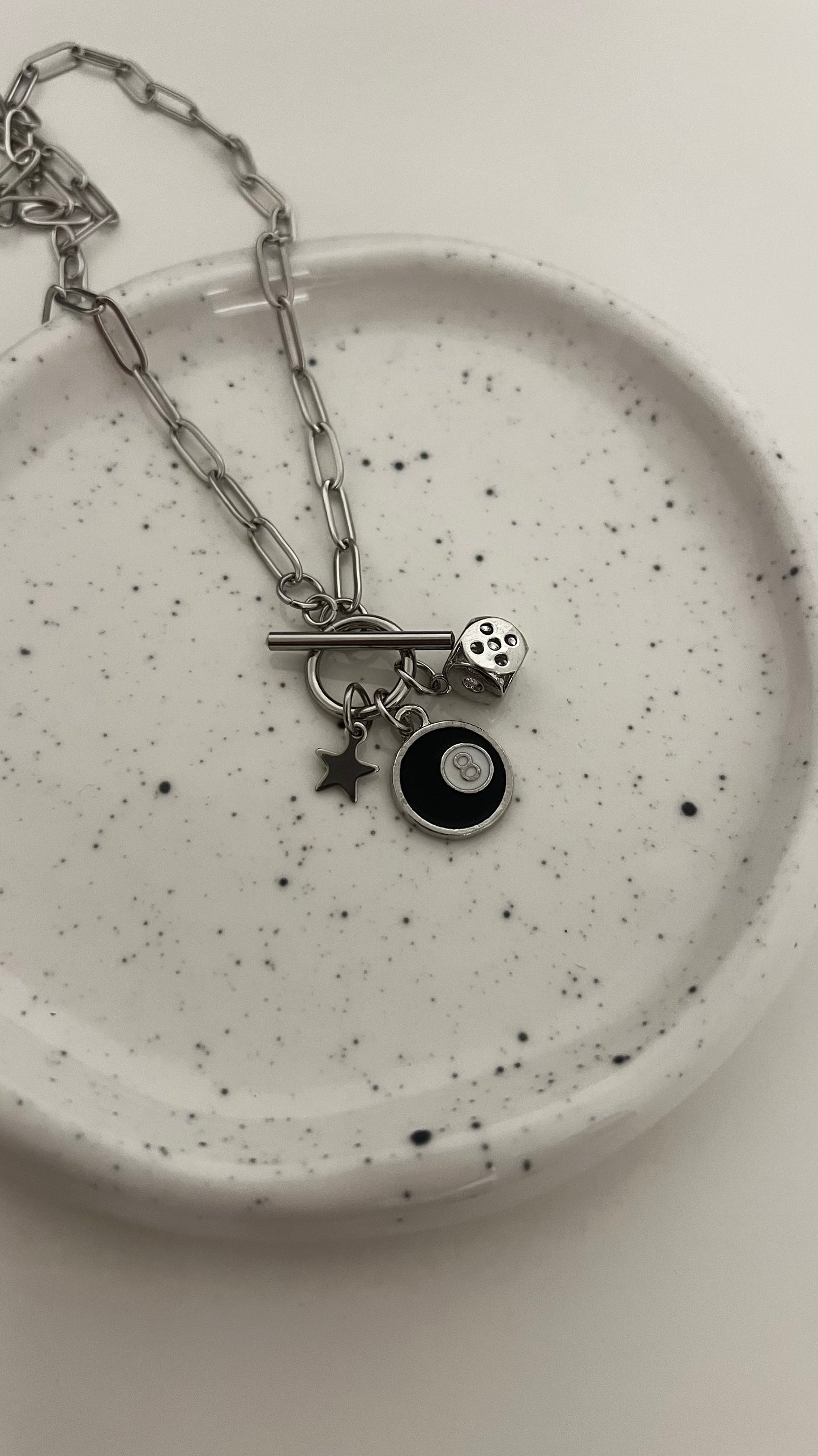 Reach For The Stars Silver Charm Necklace