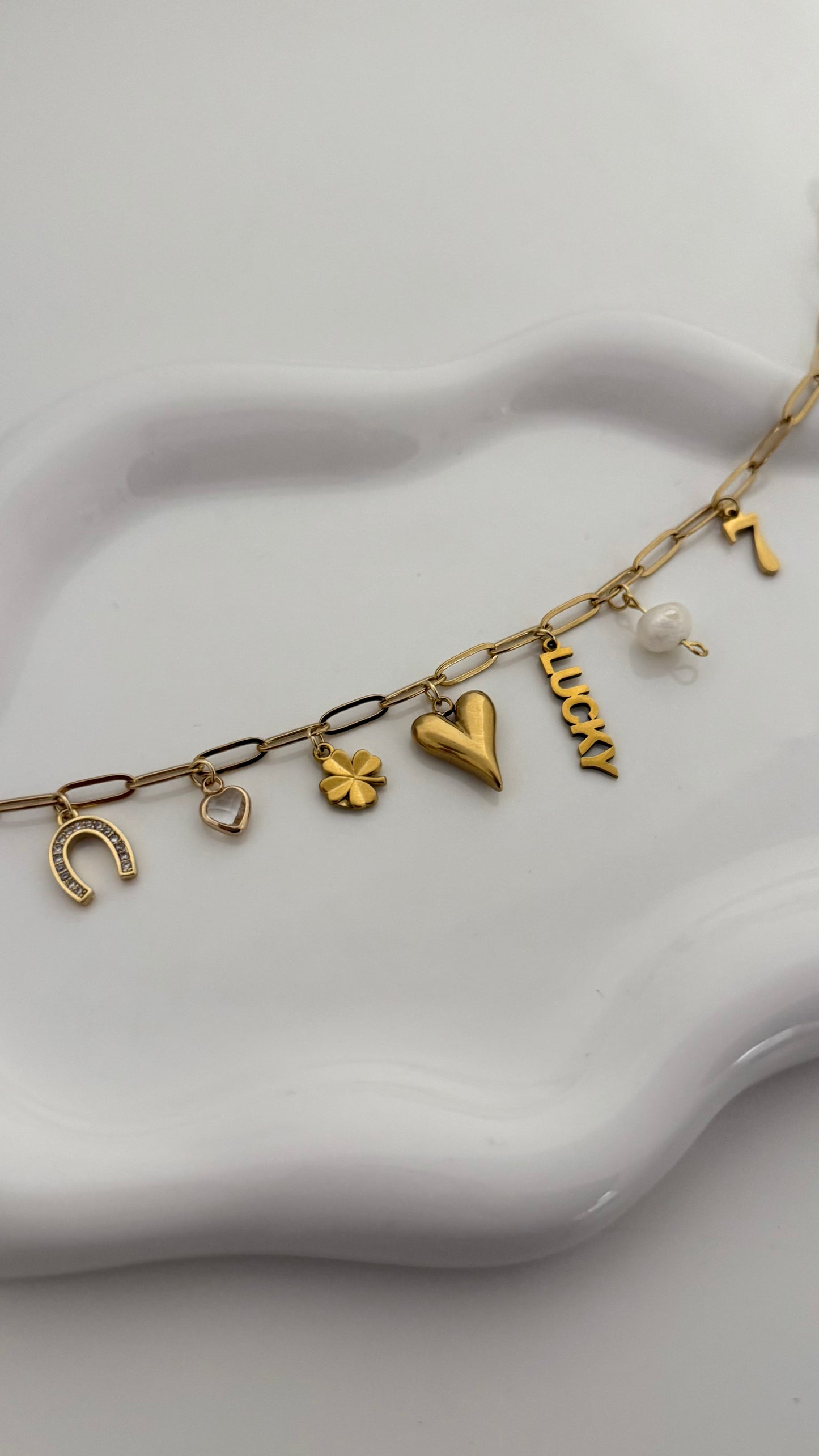 Dainty Fortune Charm Bracelet