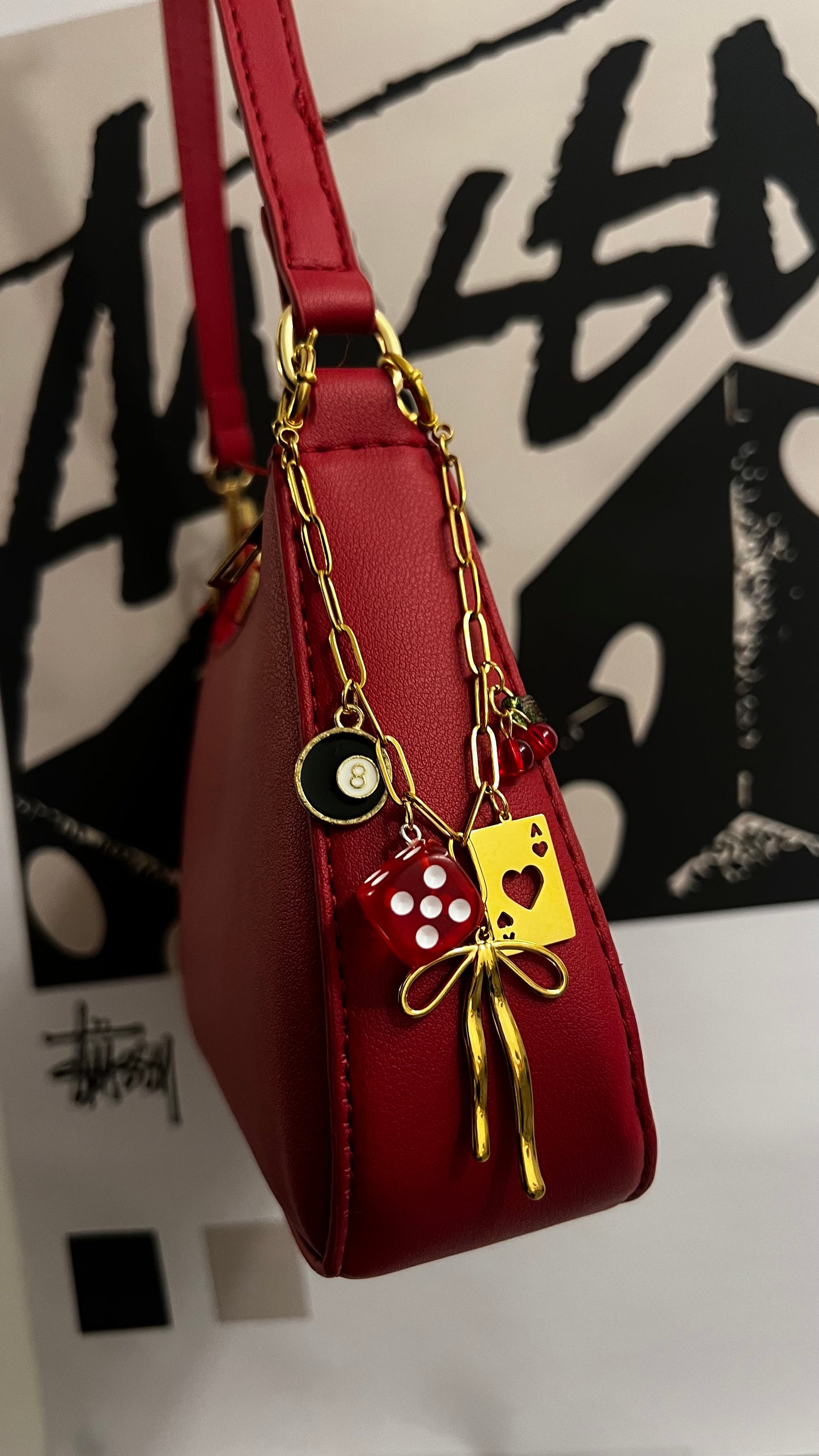Such A Flirt Gold Bag Charm
