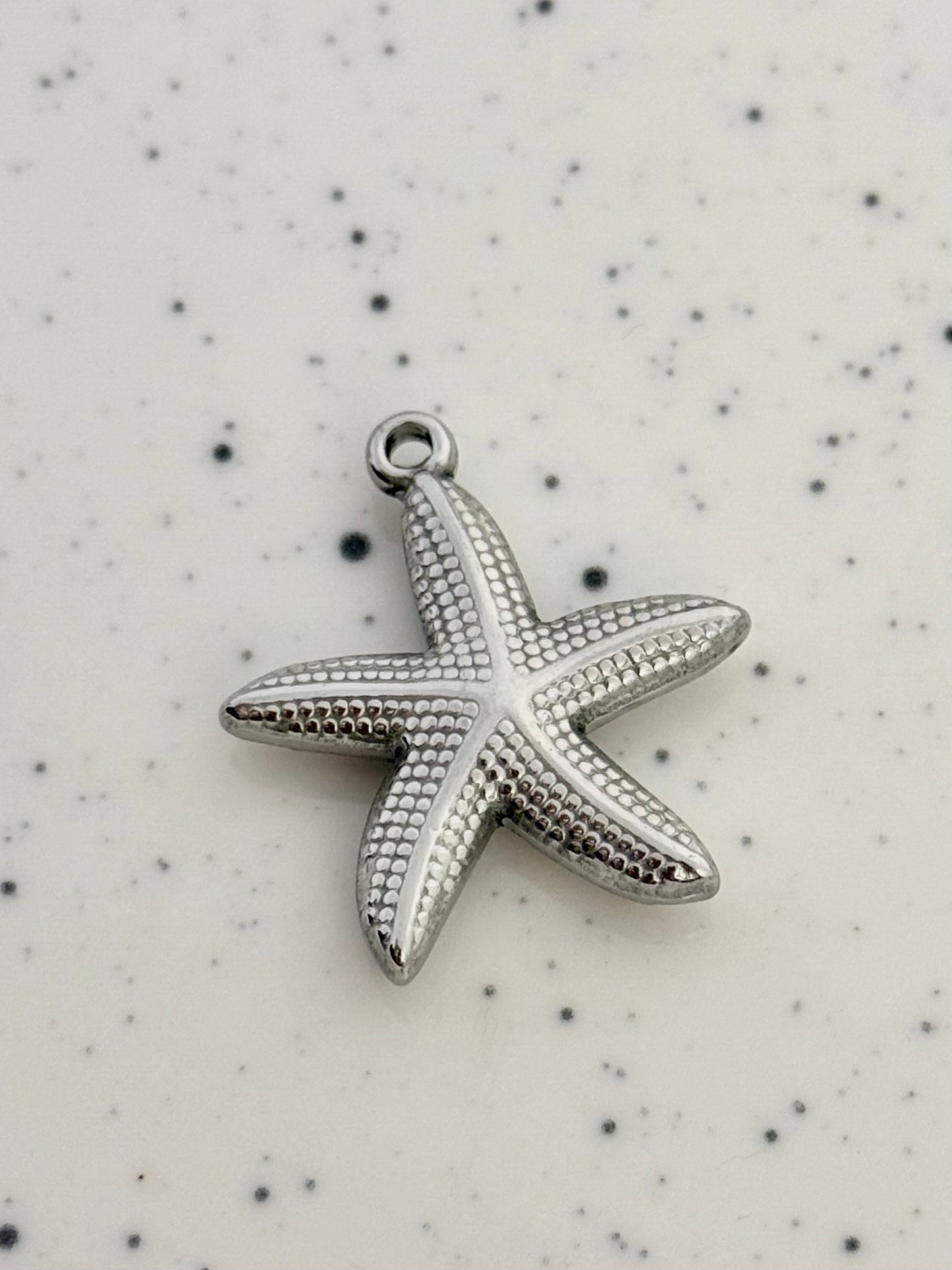 Medium Silver Starfish Charm