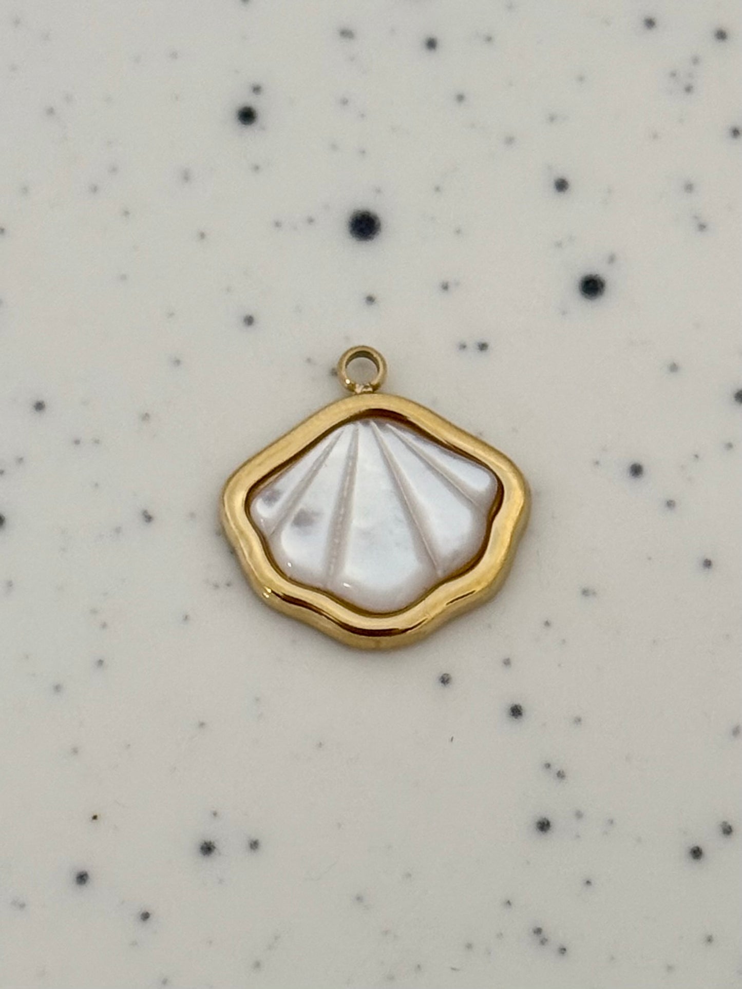 Natural Shell Gold Charms
