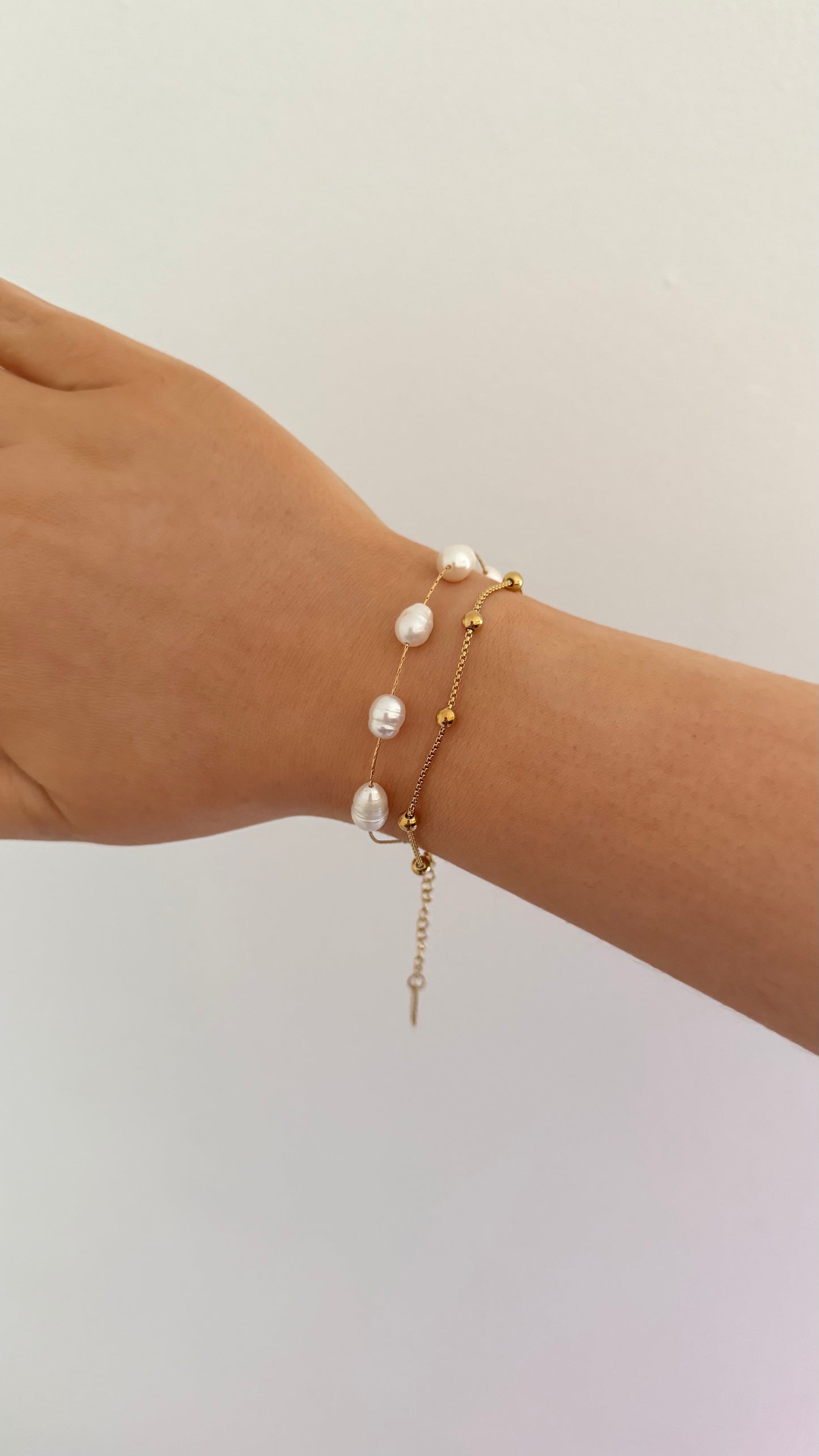 FreshWater Pearl Beaded Double Stack Bracelet