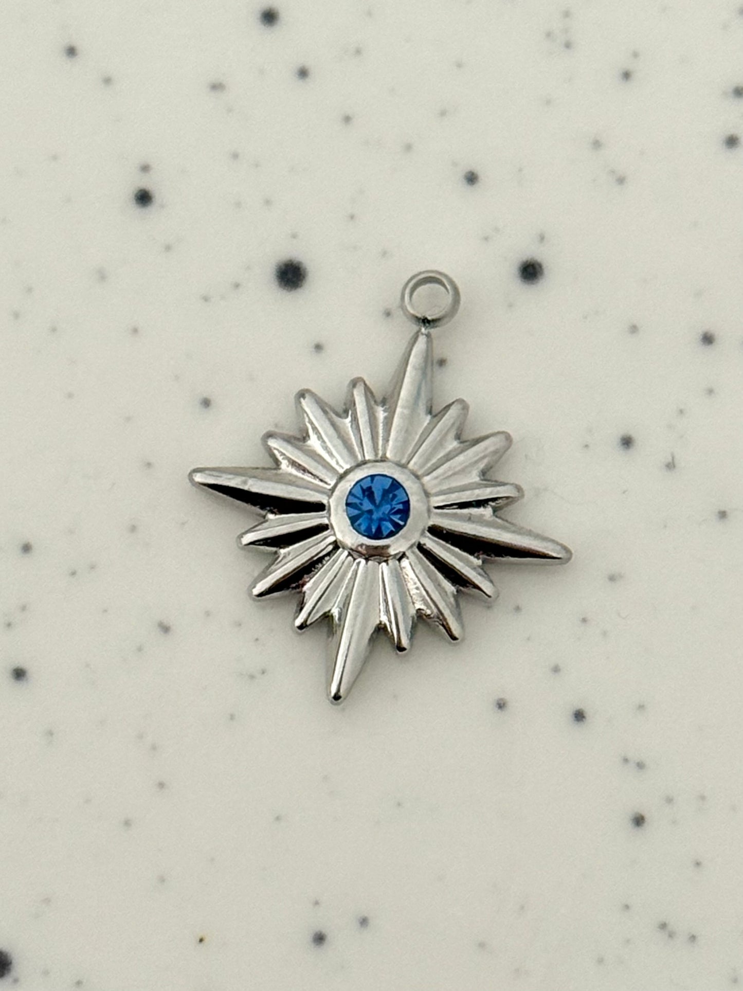 Pointed Star Blue Embellished Star