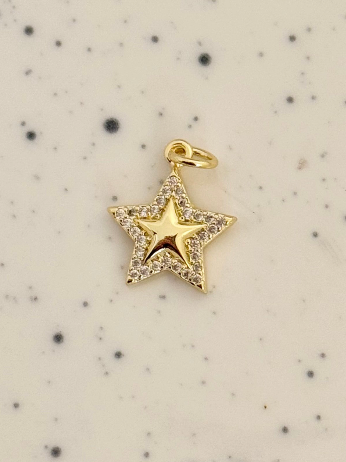 Embellished Gold Star Charm