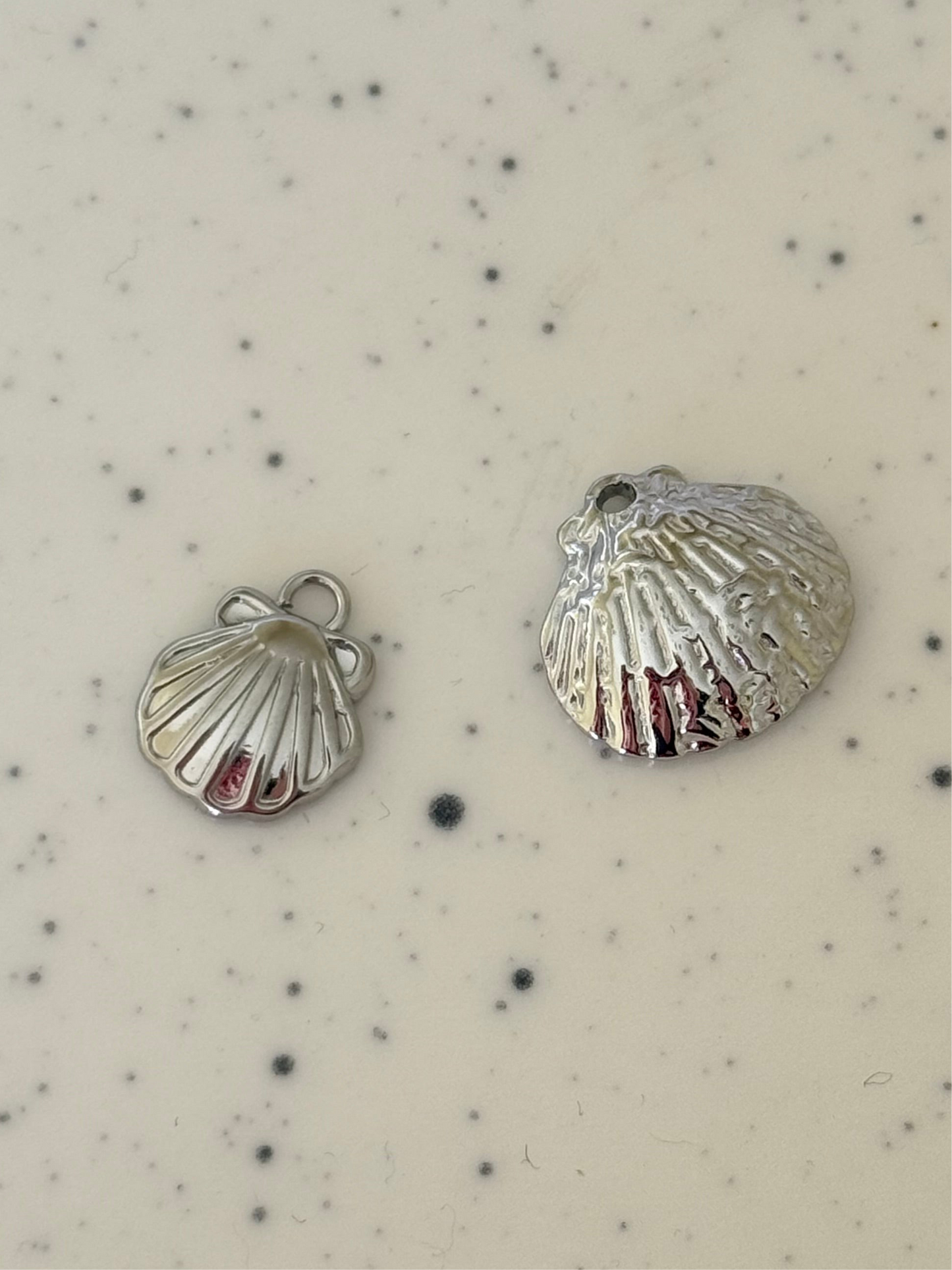 Silver Shell Charms