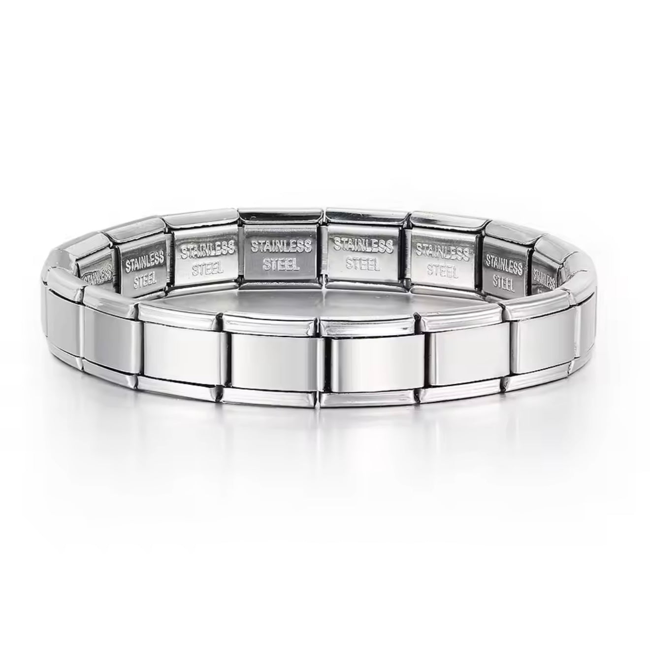 Silver Stainless Steel Italian Bracelet