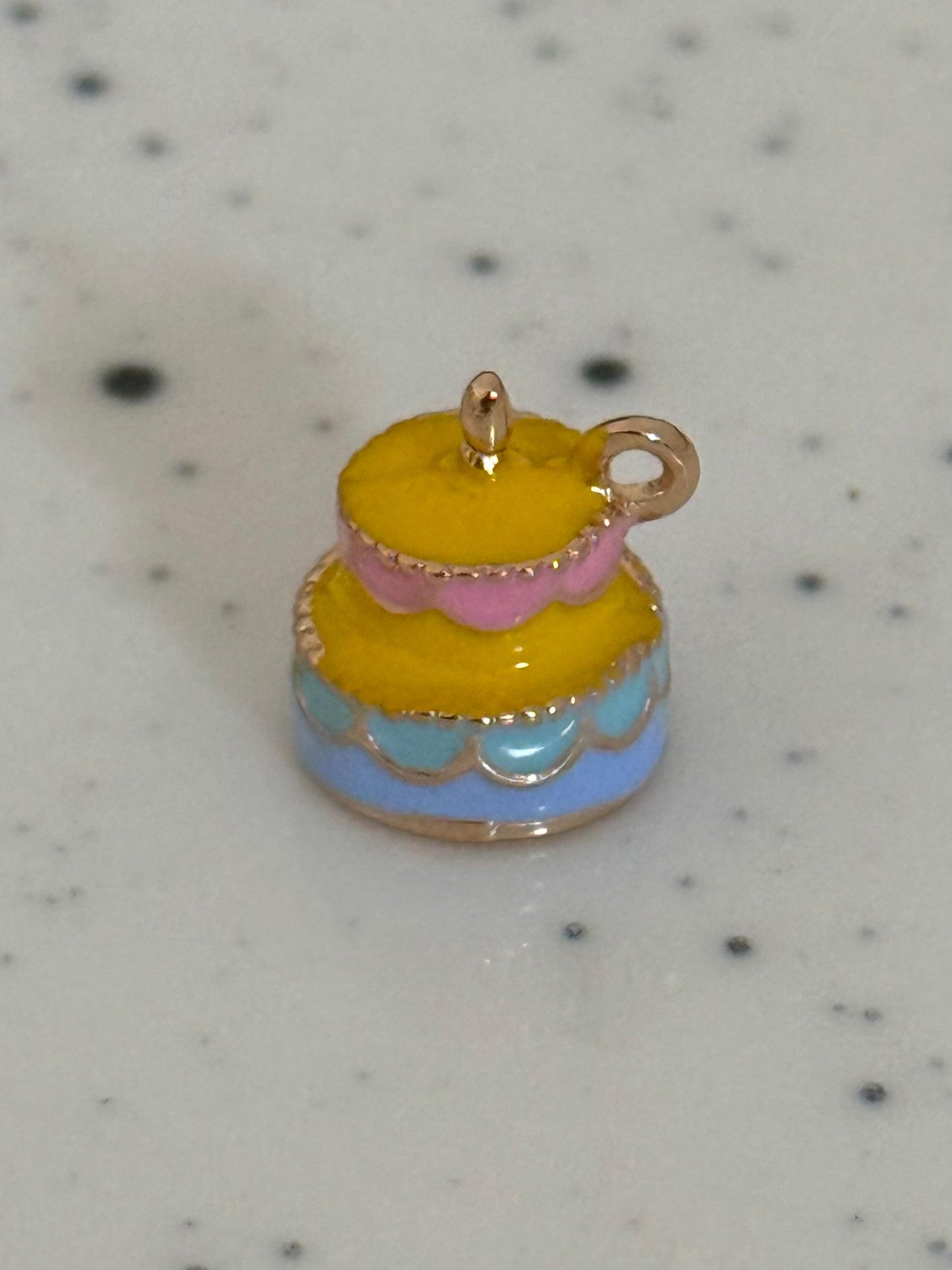 Gold Cake Charm