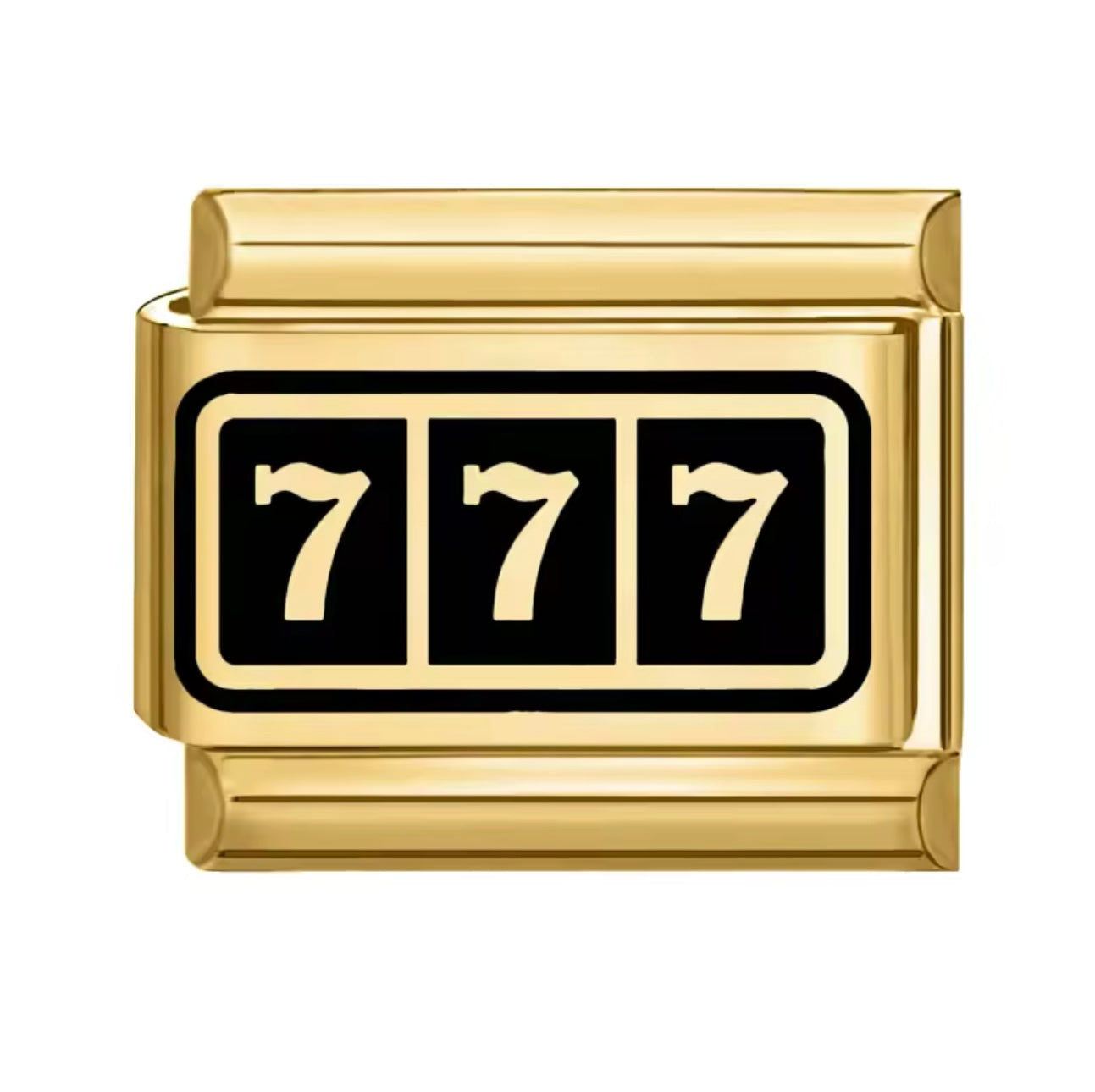 ‘777’ Gold Italian Charm