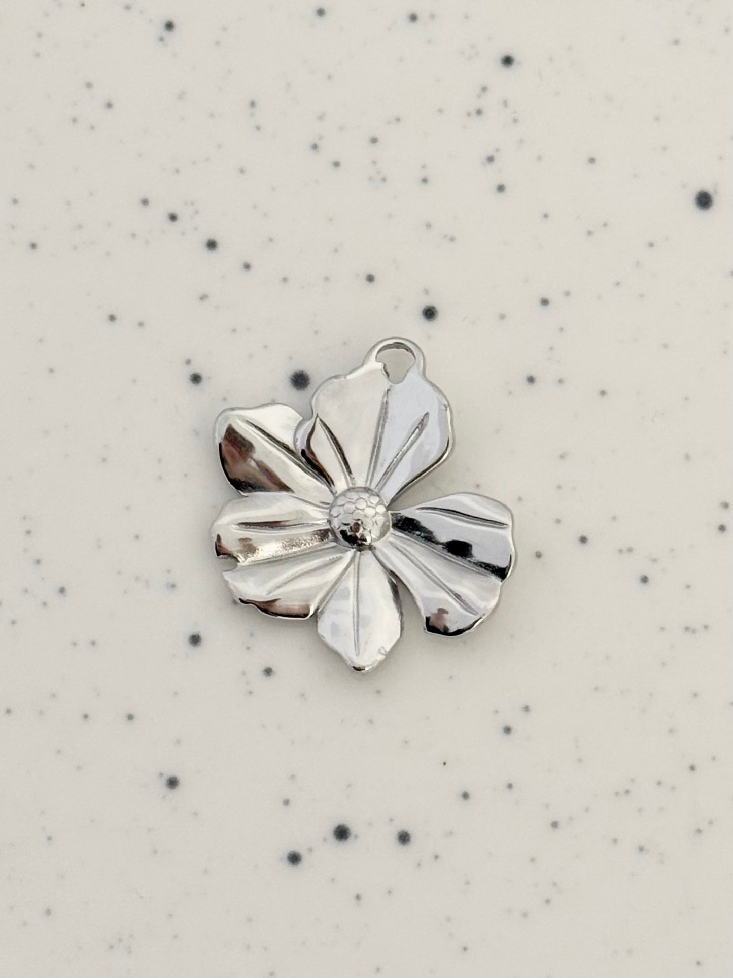 Stainless Steel Flower Charm