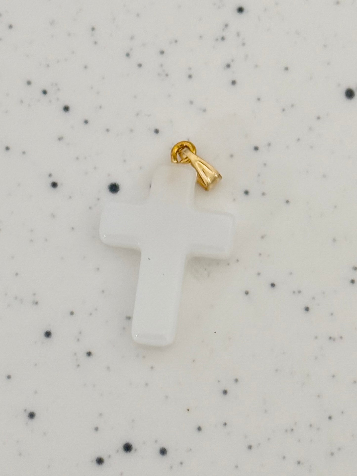 White Cross Charm