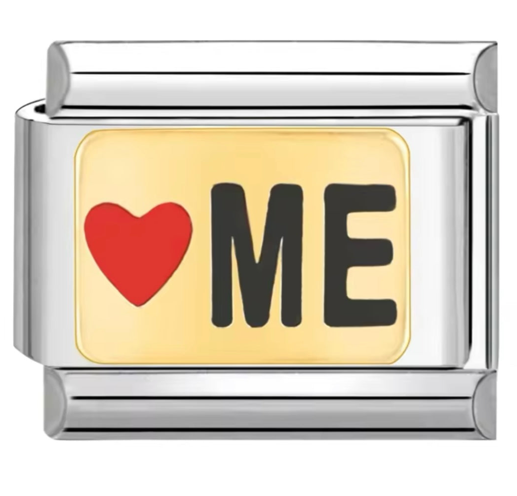 “❤️ Me” Gold & Silver Italian Charm