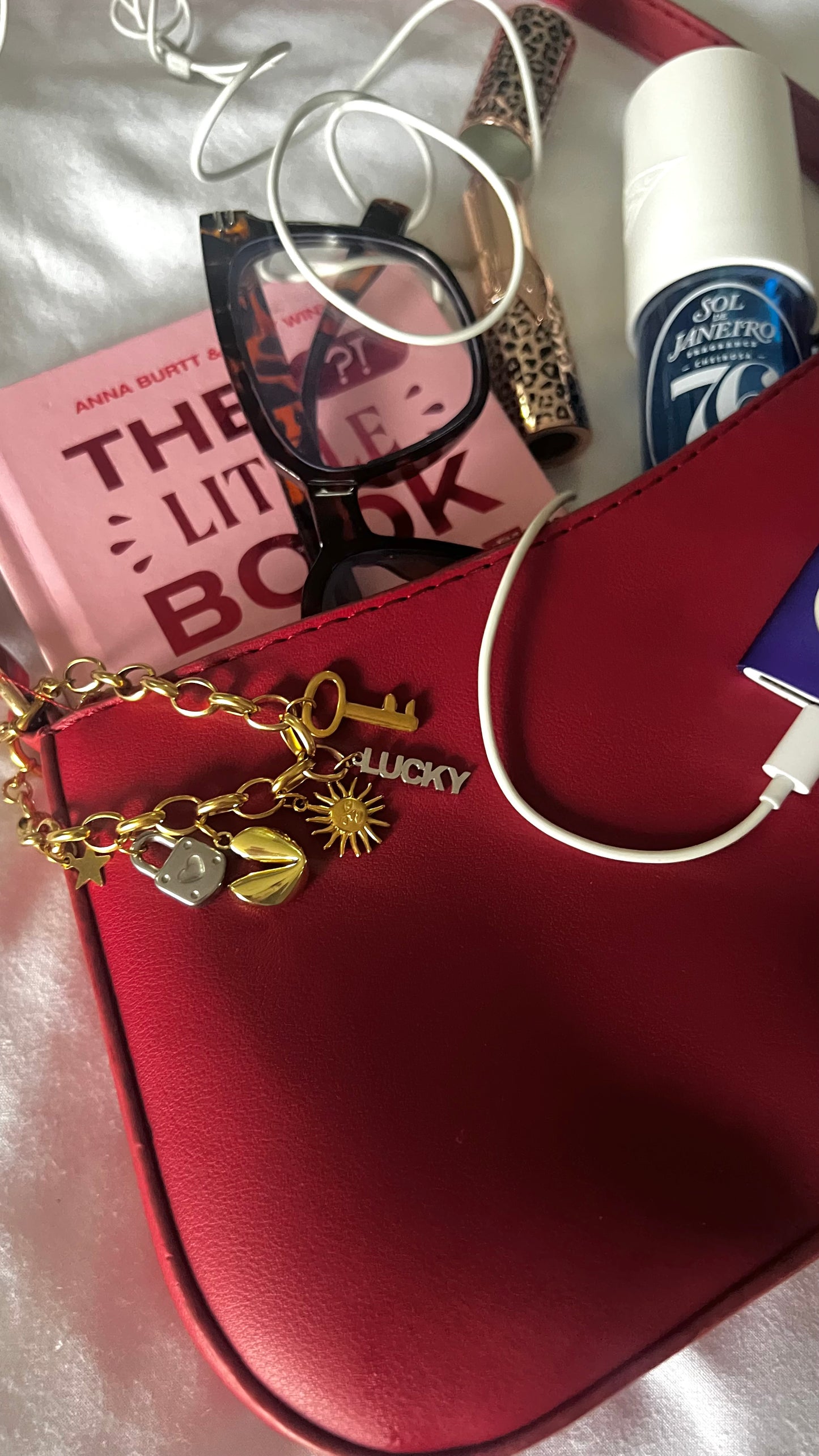 Lucky Girl Syndrome Gold Bag Charm