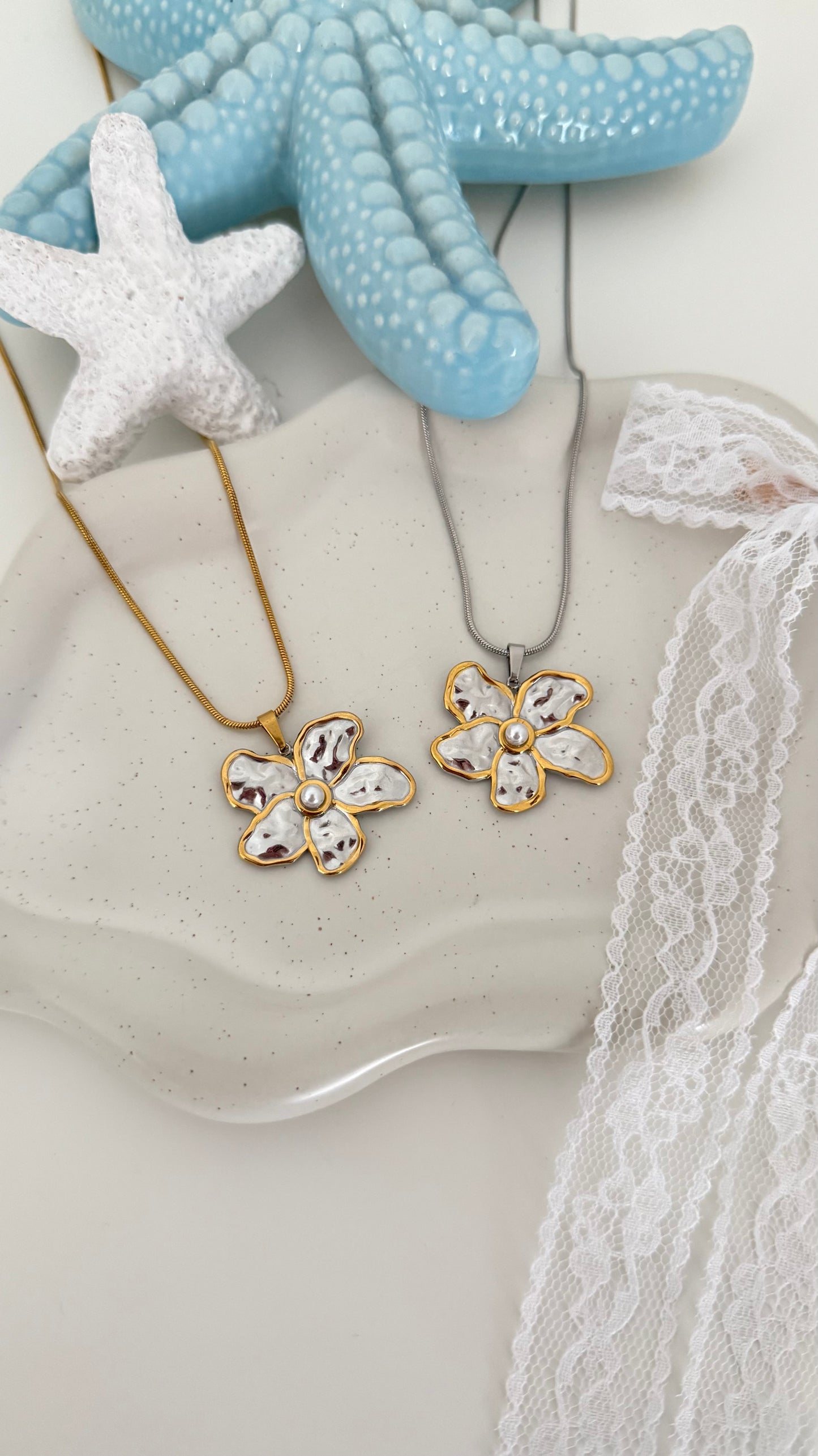 ‘Double Blossom’ Pendant Necklace
