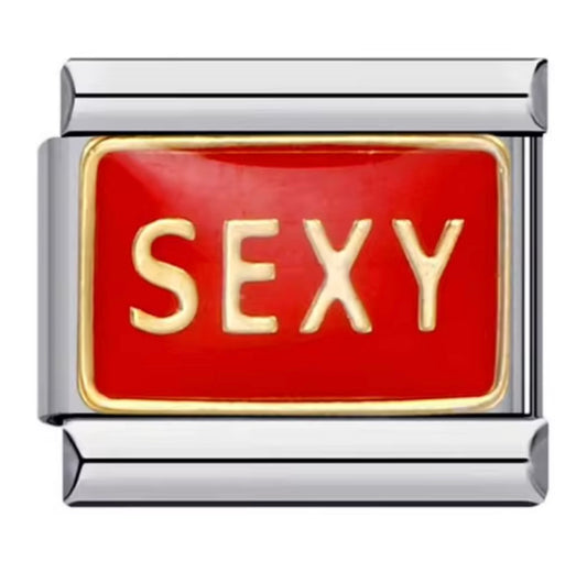 ‘SEXY’ Red & Gold Italian Charm