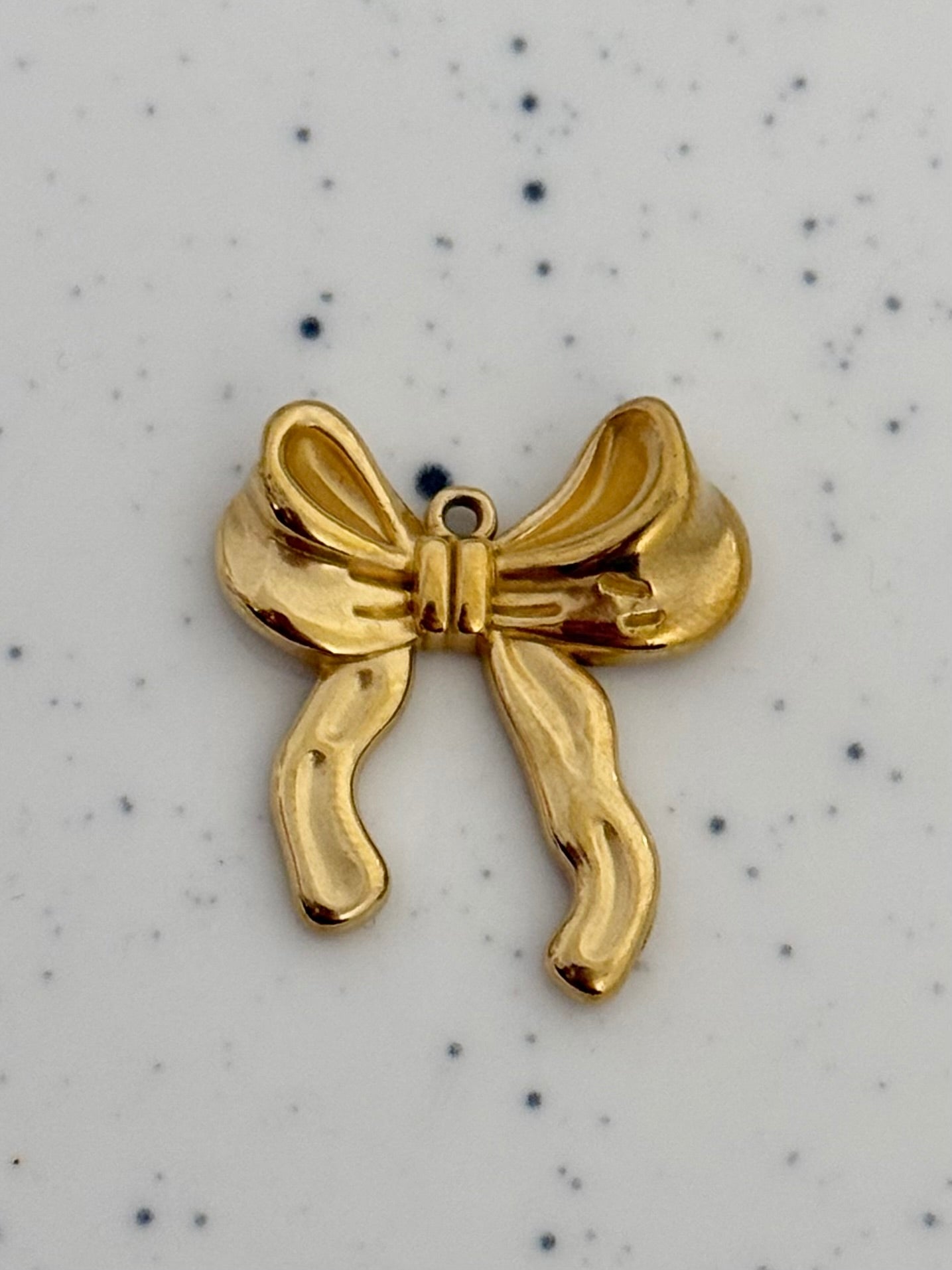 Gold Plated Bow Charm