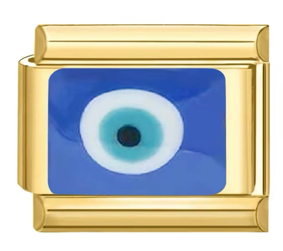 Evil Eye Yellow Gold Italian Charm