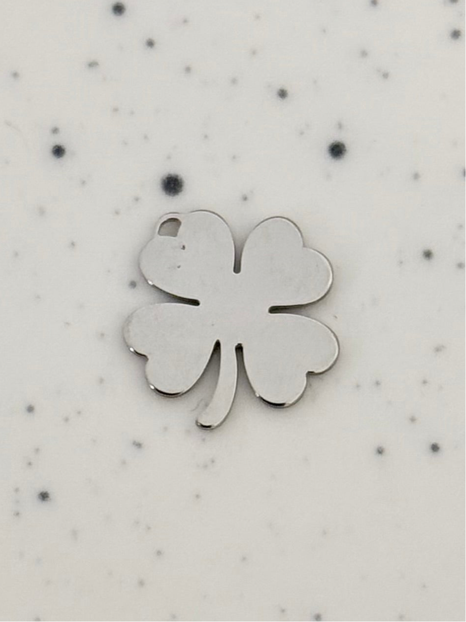 Silver Four Leaf Clover Charm