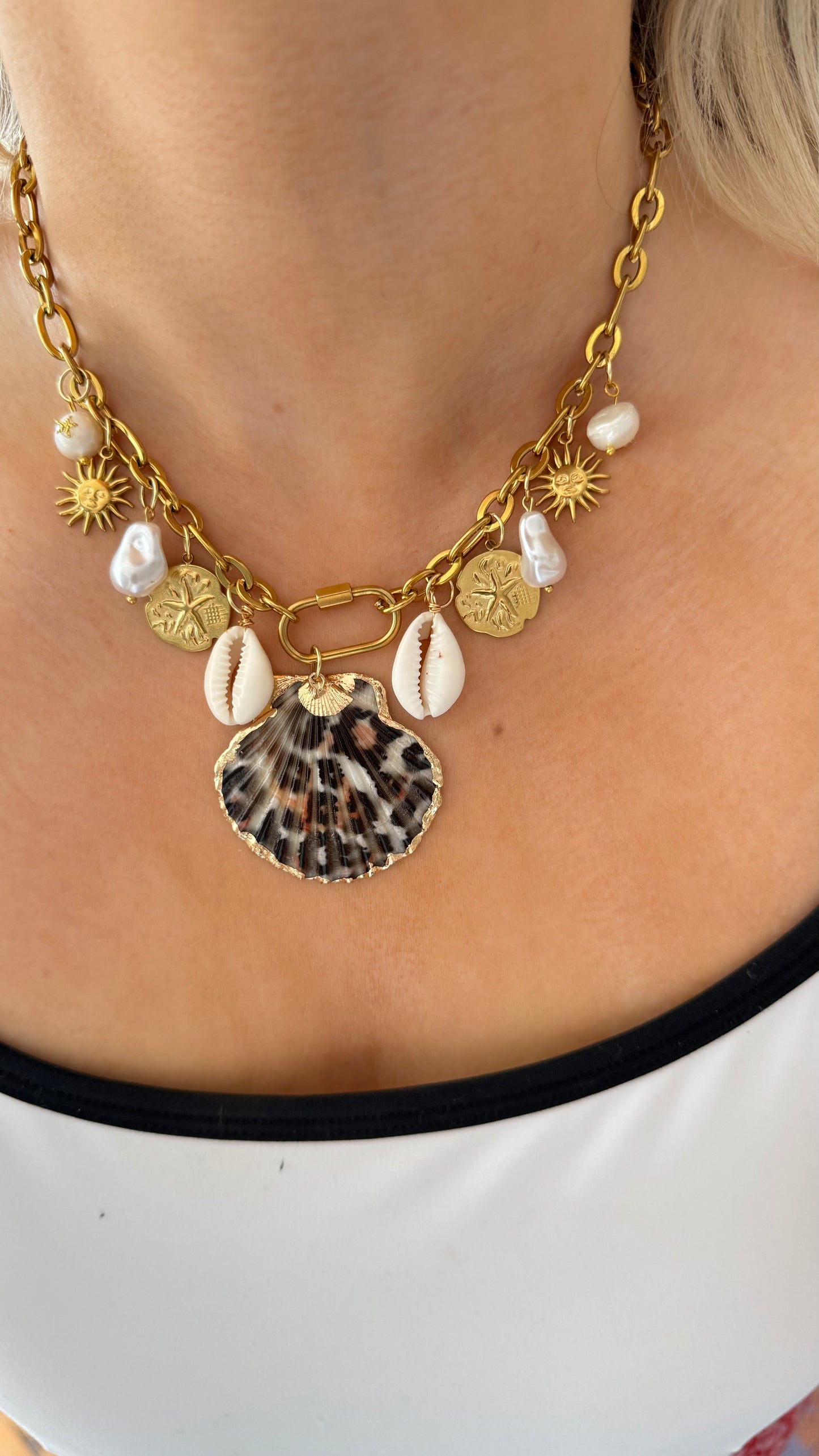 ‘Tropic Like It’s Hot’ Gold Charm Necklace