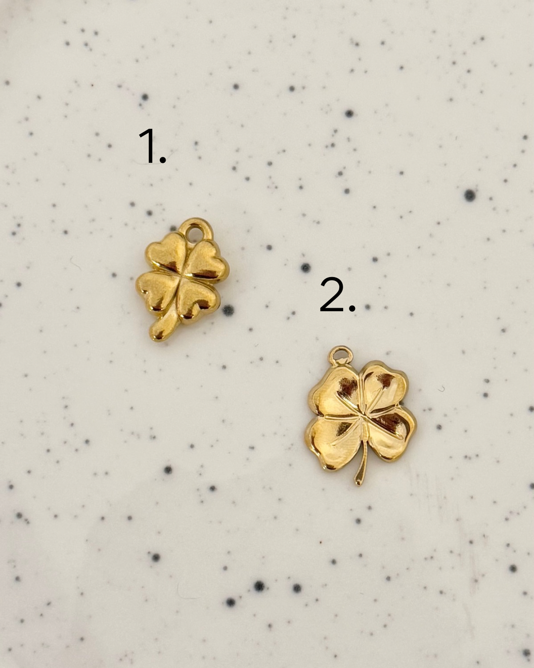 Gold Four Leaf Clover Charms