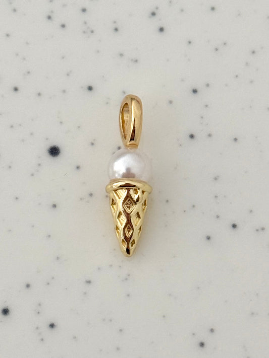 Gold Ice Cream Charm