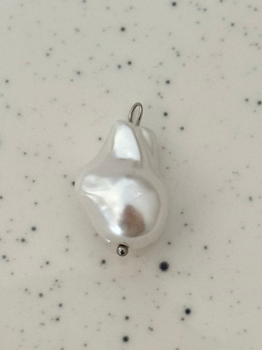 Silver Imitation Pearl Charm