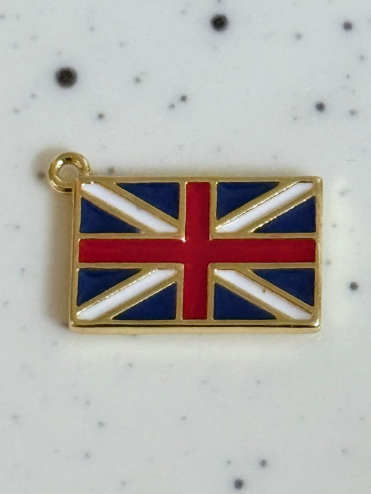 Union Jack Flag Gold Charm