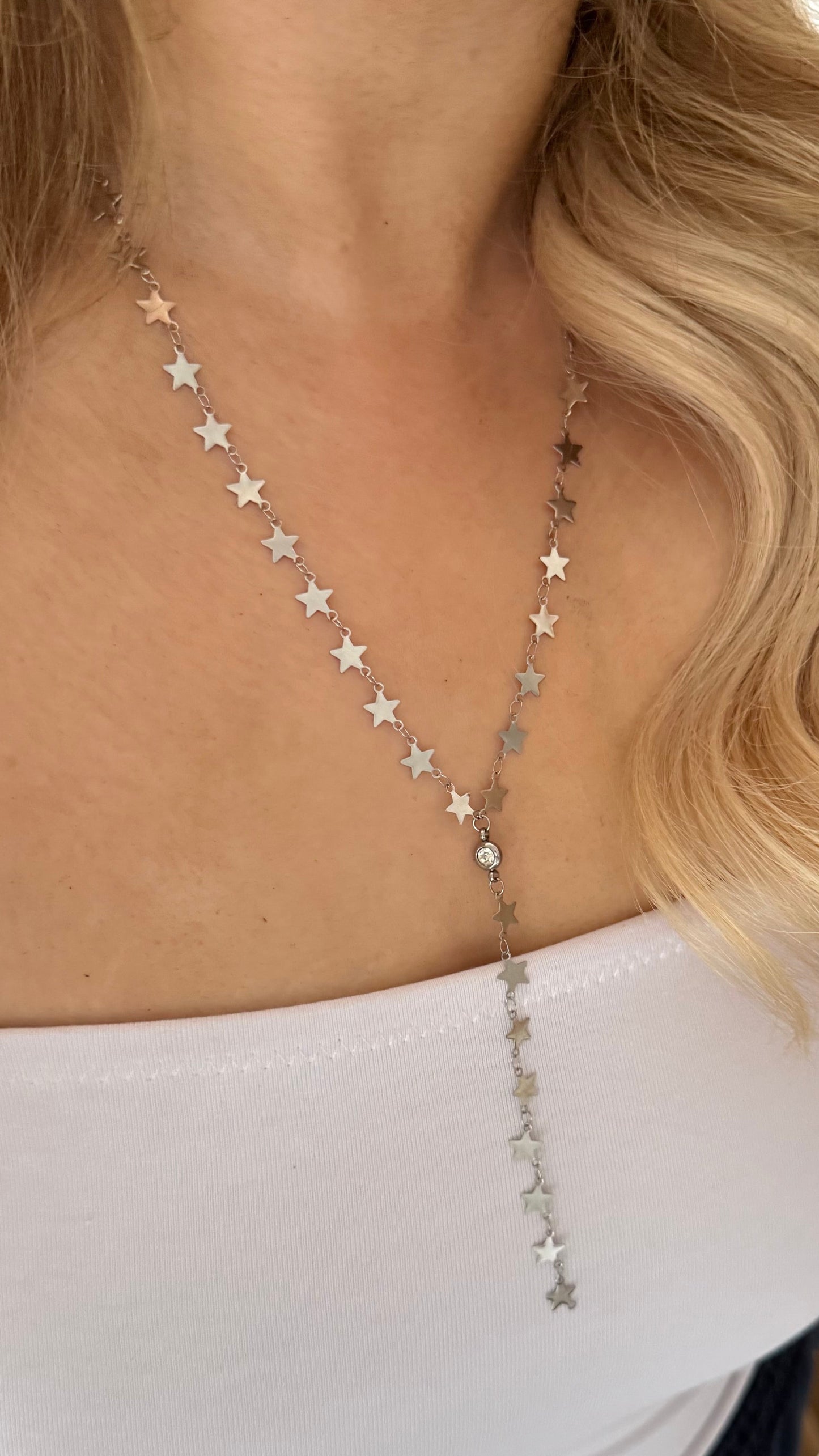 The “Star Girl” Silver Lariat Necklace