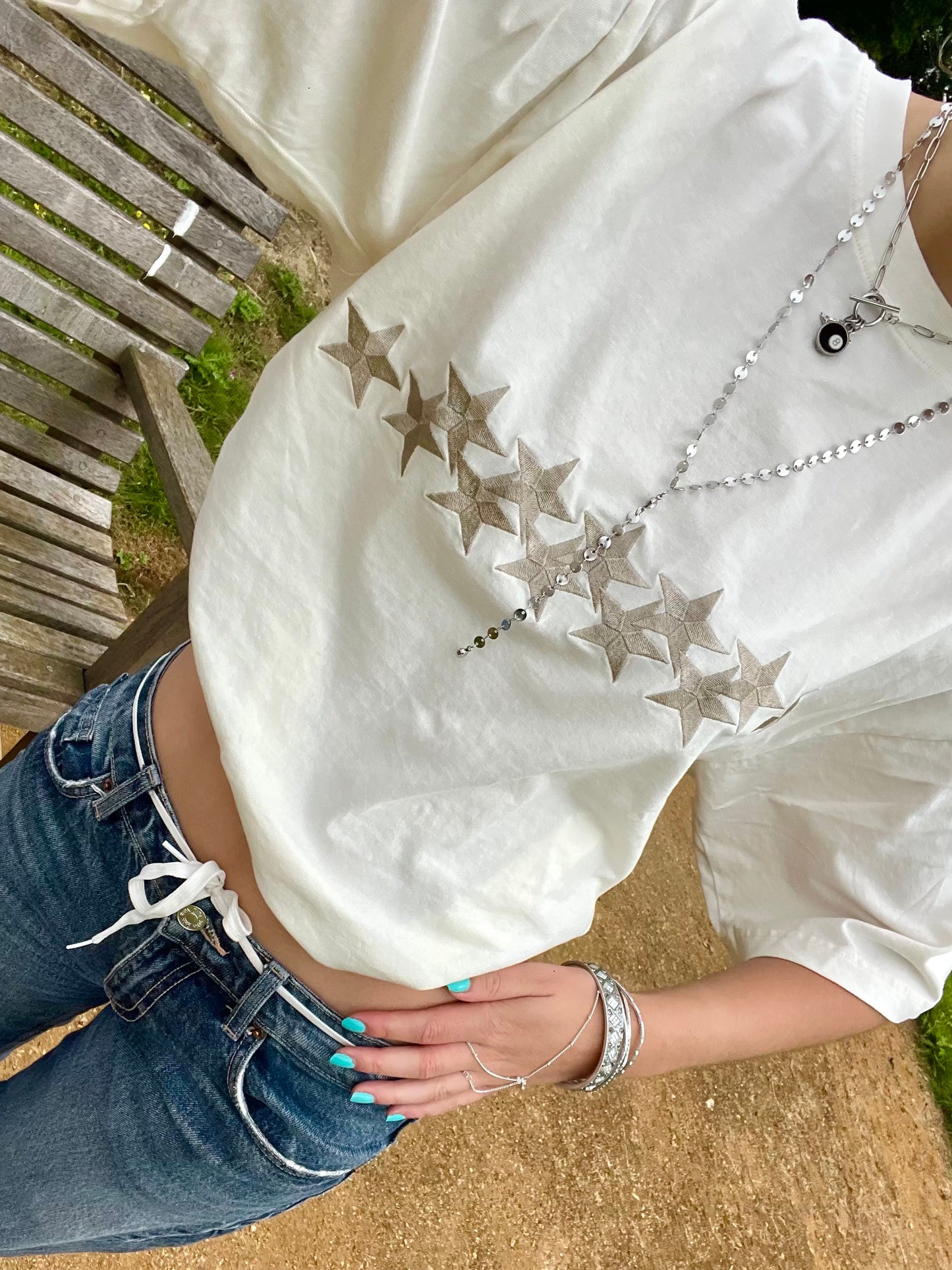 Sexy Silver Sequin Effect Stacking Necklace
