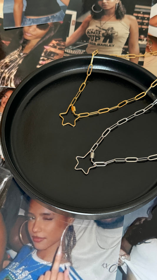 Star Carabiner Paperclip Necklace