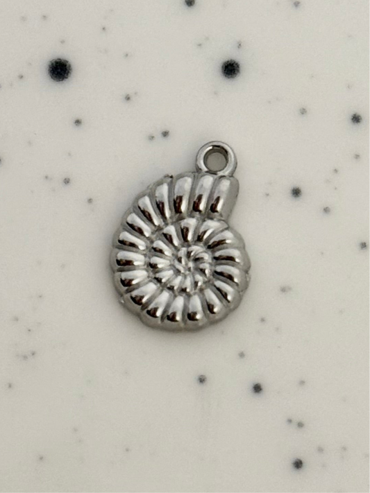 Small Ammonite Silver Charm