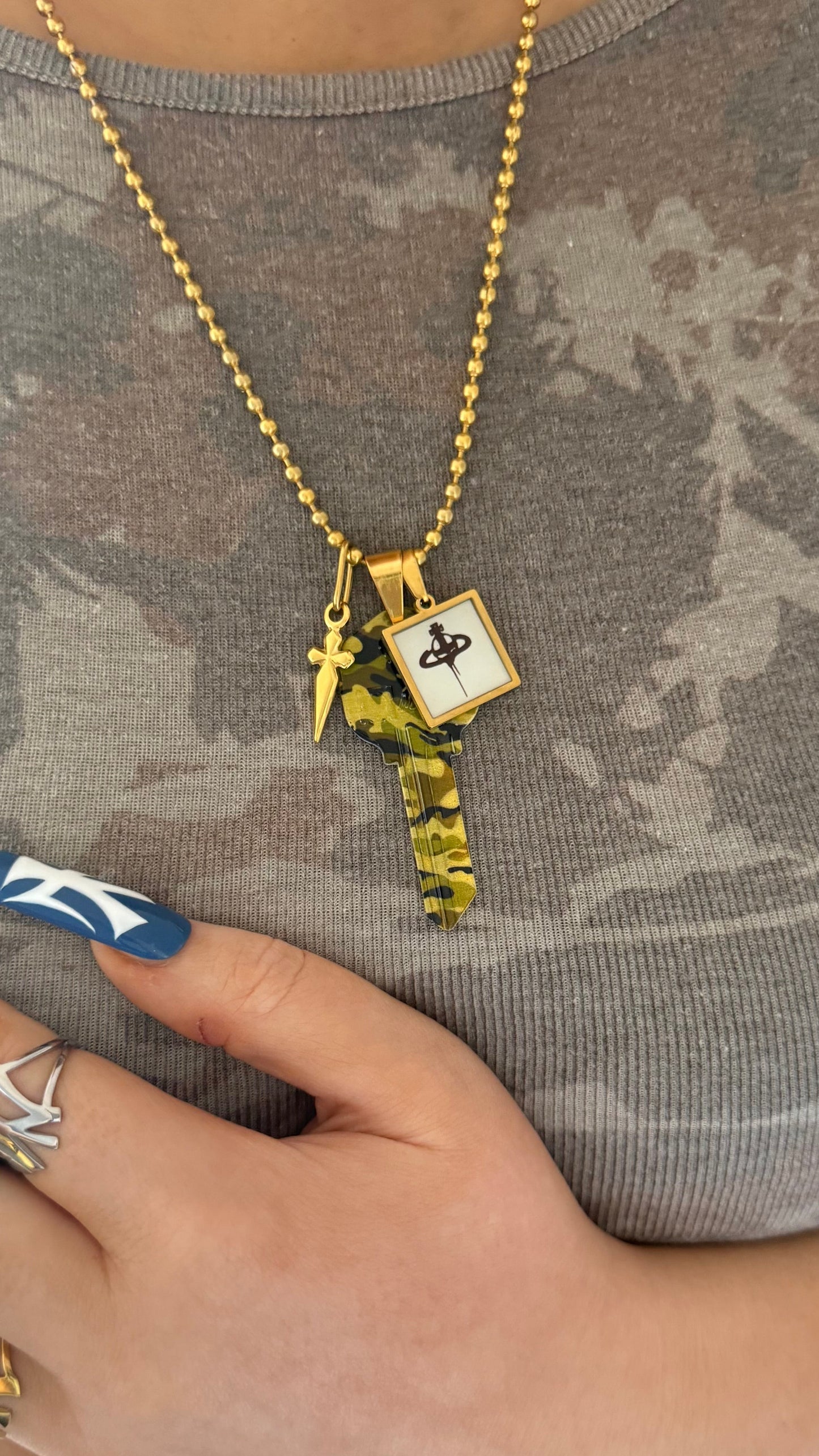The “Unlock The Camo” Charm Necklace