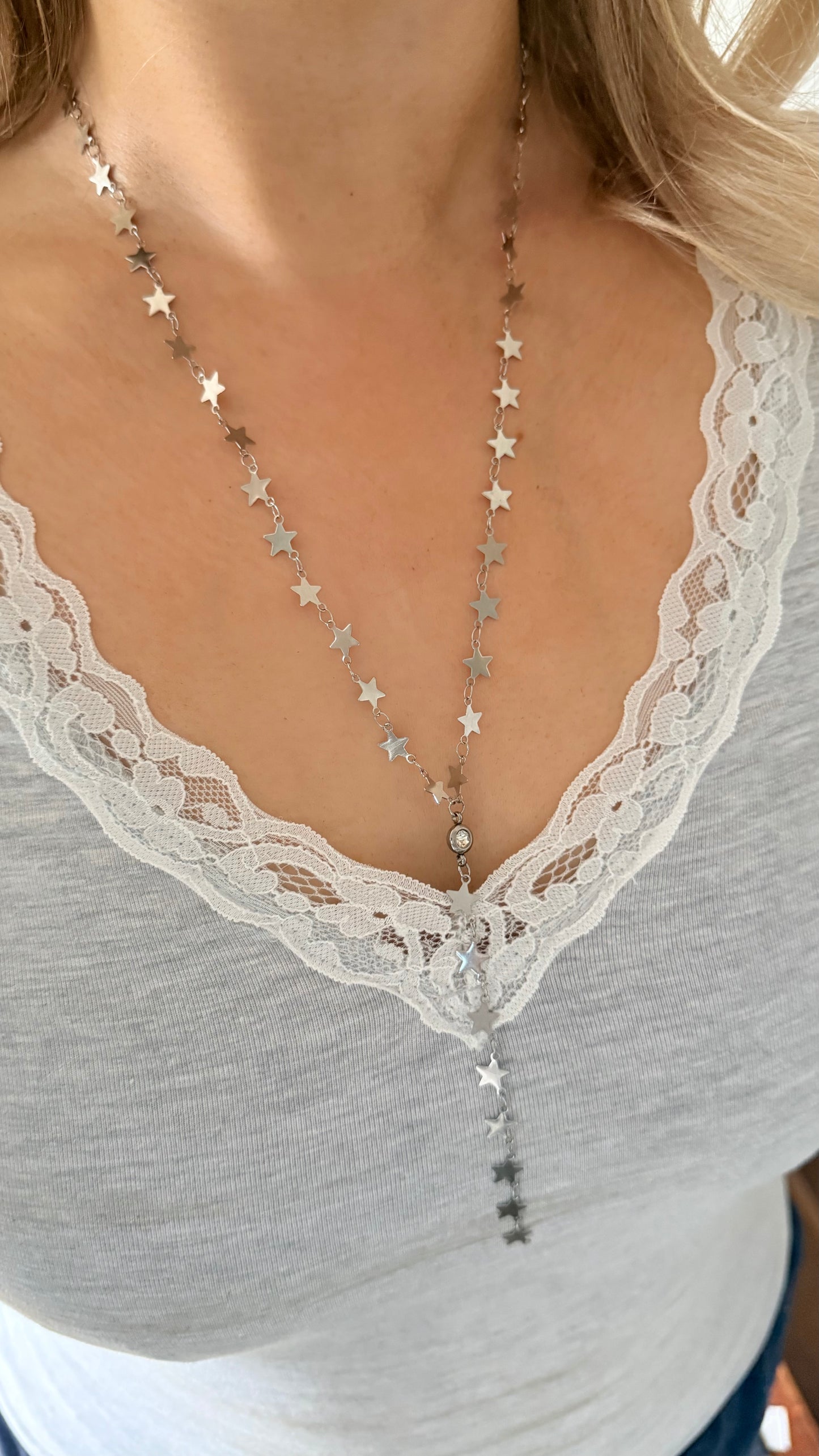 The “Star Girl” Silver Lariat Necklace