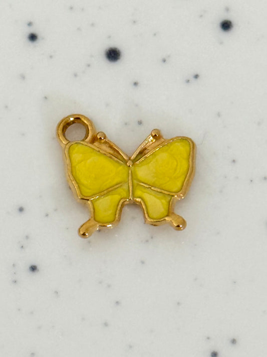 Gold Yellow Butterfly Charm