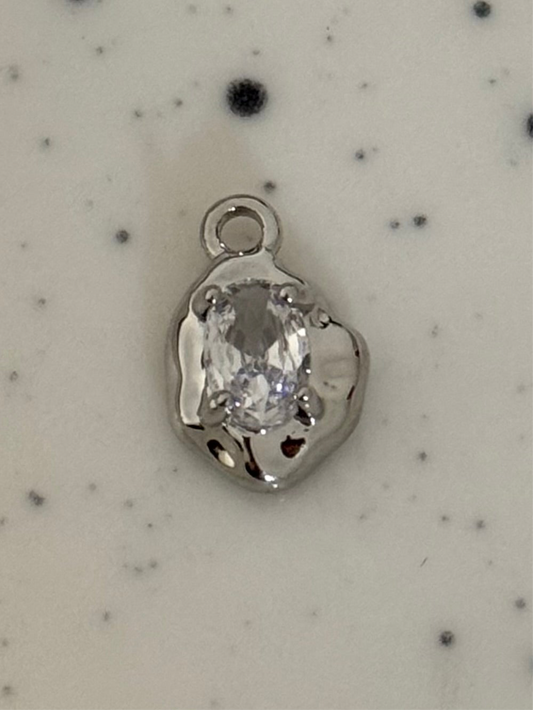 Small Silver Zircon Stone