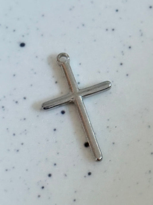 Silver Cross Charm