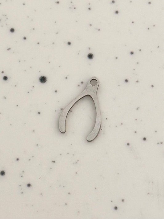 Silver Wishbone Charm