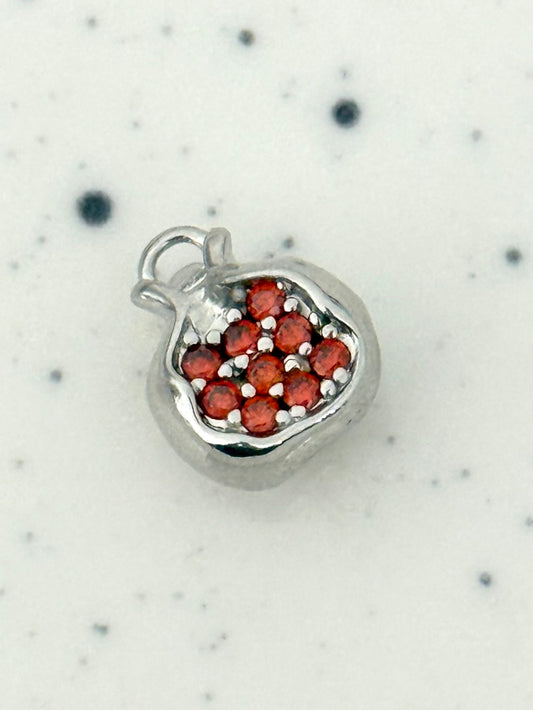 Silver Pomegranate Charm