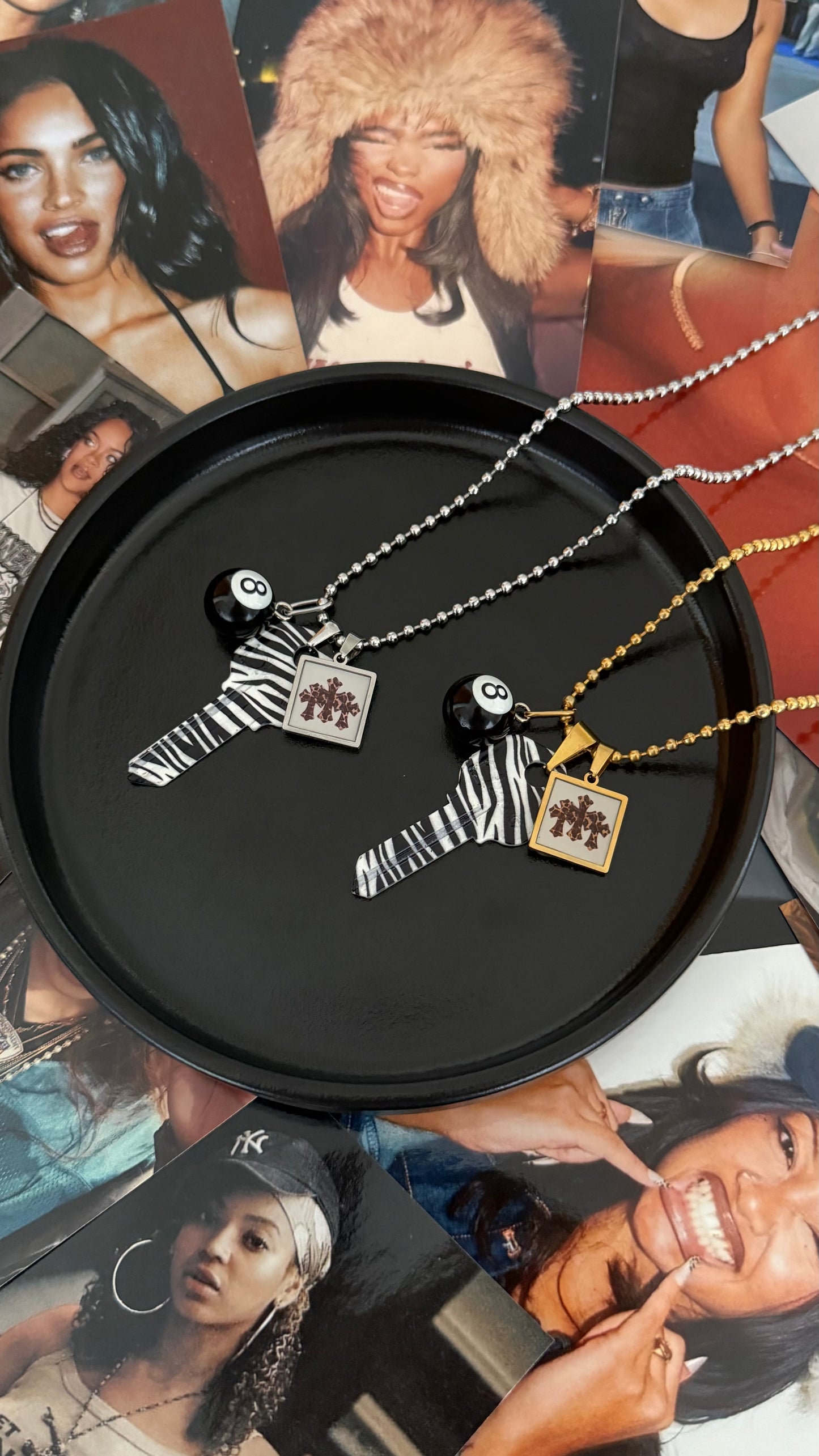 The “Zebra Cross-ing” Charm Necklace