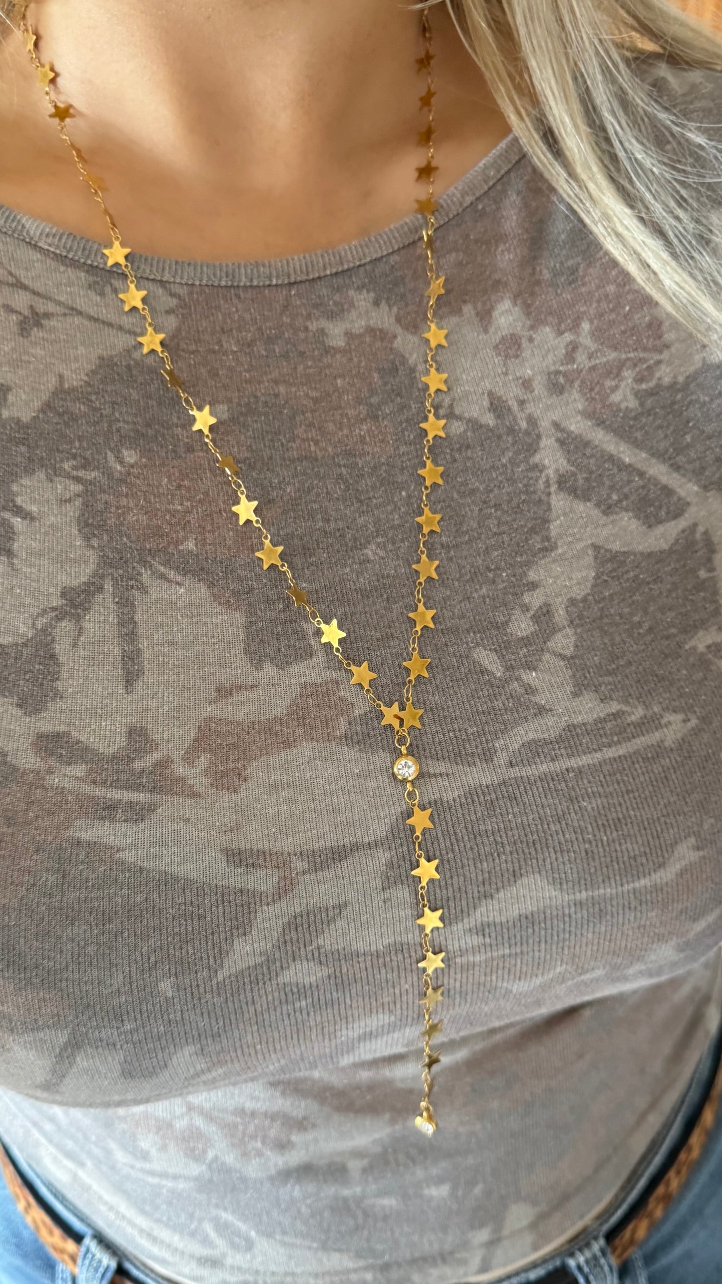 The “Star Girl” Gold Lariat Necklace
