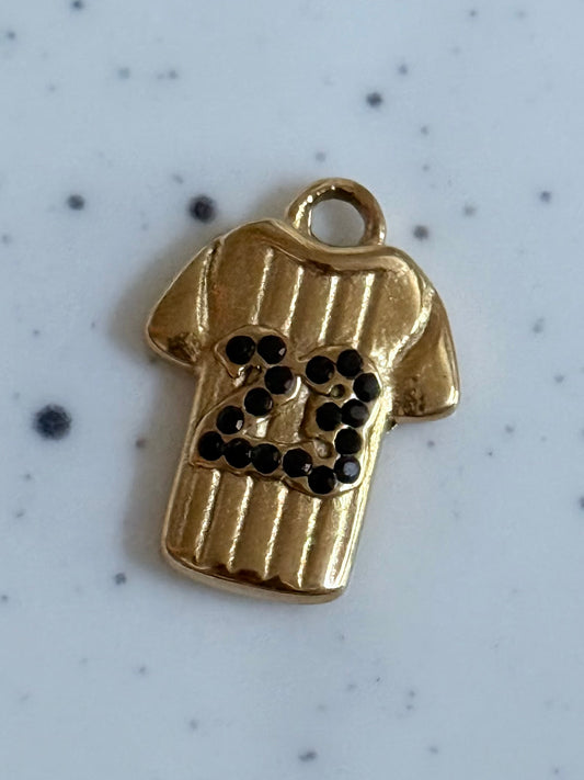 Gold “23” Jersey Shirt Charm