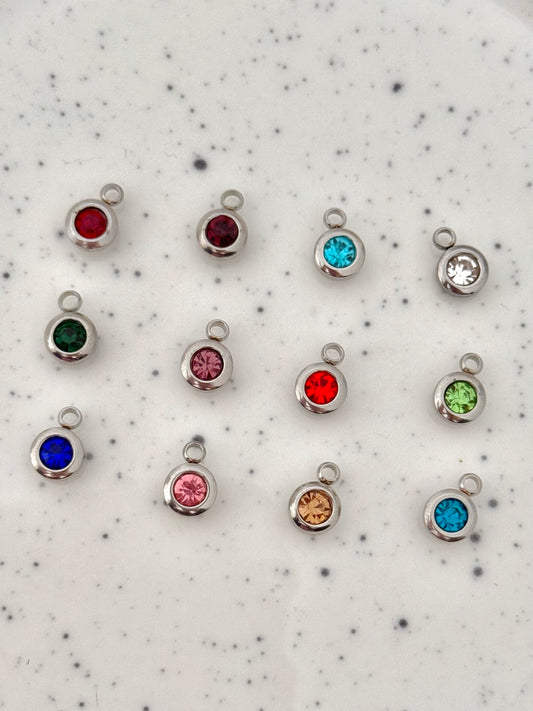 Silver Birthstone Charms