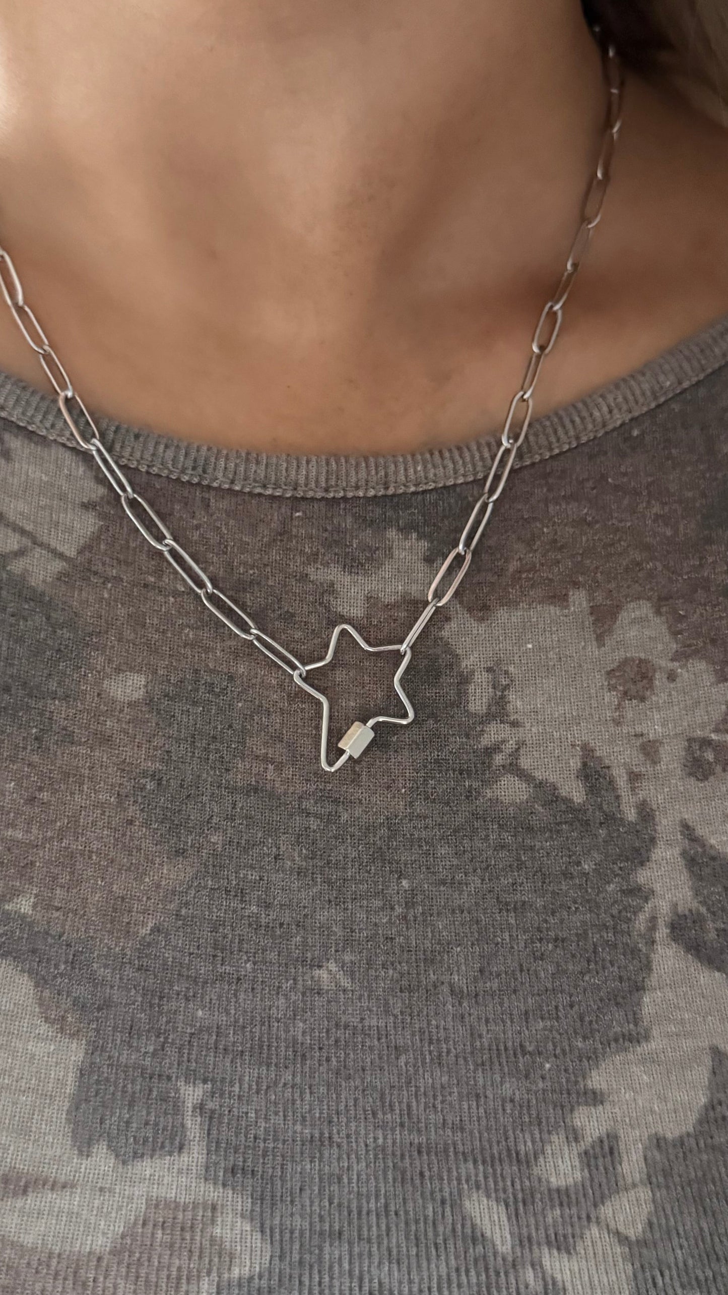 Star Carabiner Paperclip Necklace