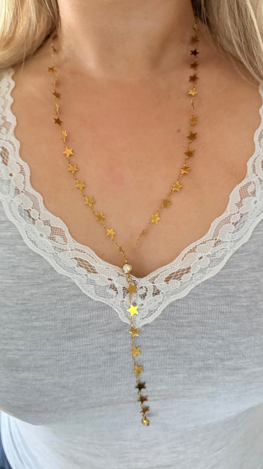 The “Star Girl” Gold Lariat Necklace