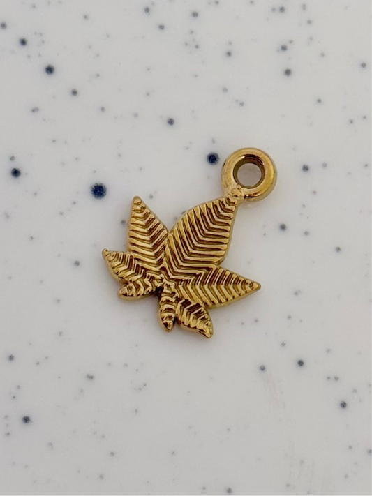 Gold Maple Leaf Charm