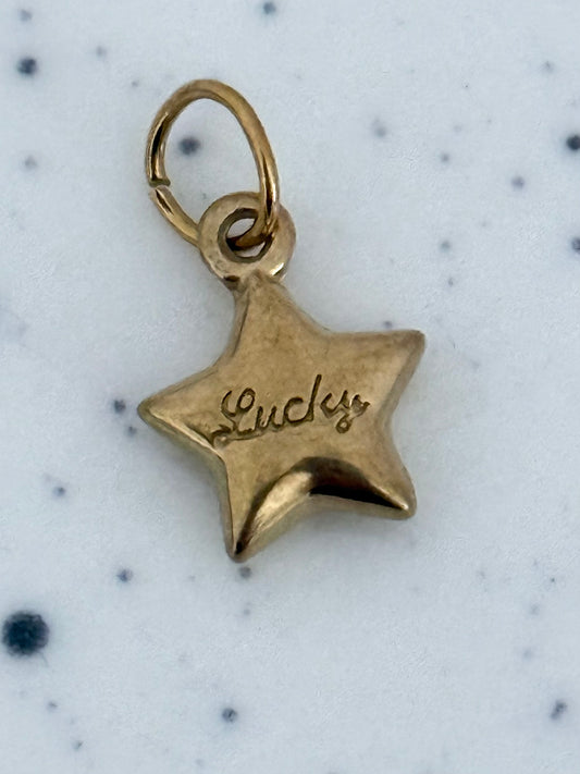 Gold “Lucky” Star Charm