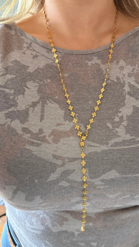 The “Lucky Girl” Gold Lariat Necklace